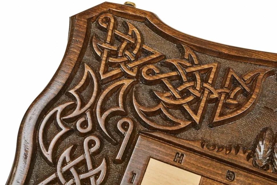 Шахматы + нарды резные с Араратом 2, ручкой, Haleyan