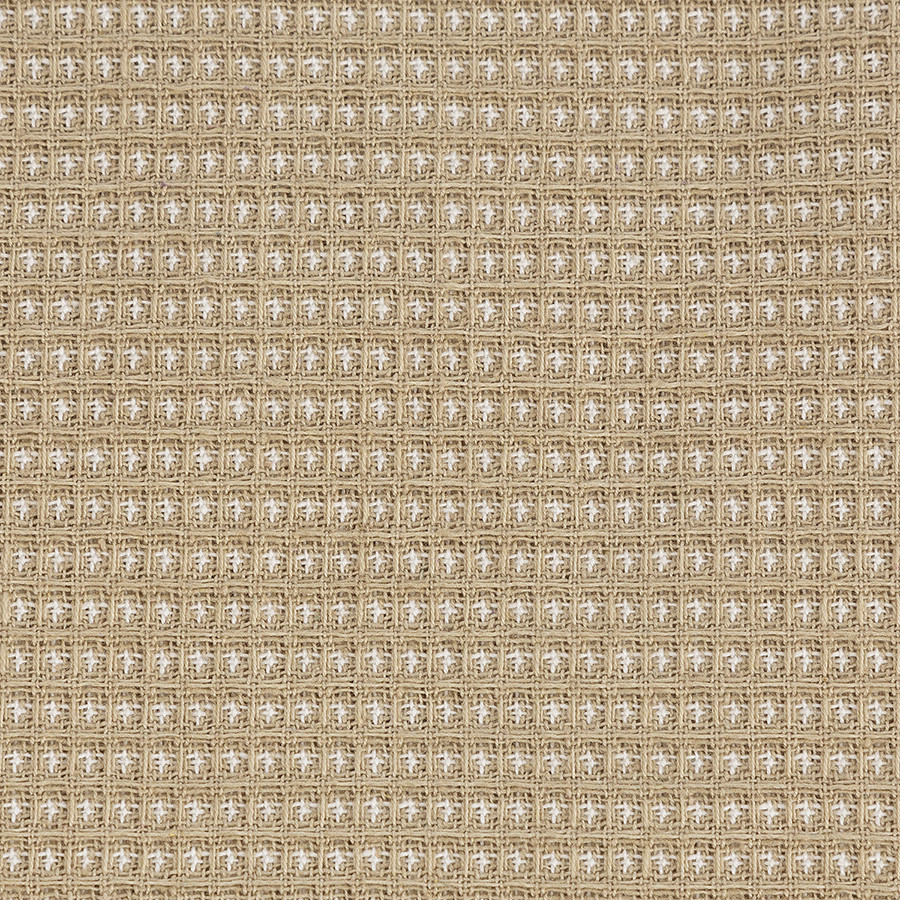 Набор из двух кухонных вафельных полотенец  бежевого цвета из коллекции essential, 50х70 см