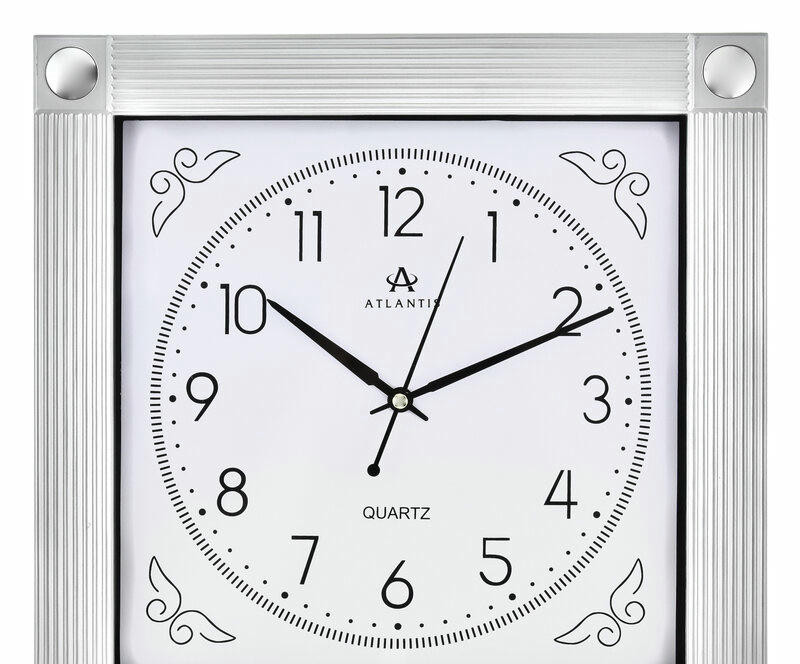 Настенные часы atlantis tld-3607b silver
