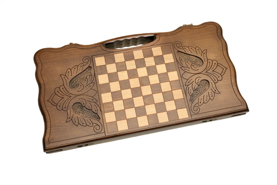 Нарды резные "Орел" с ручкой 60, Haleyan