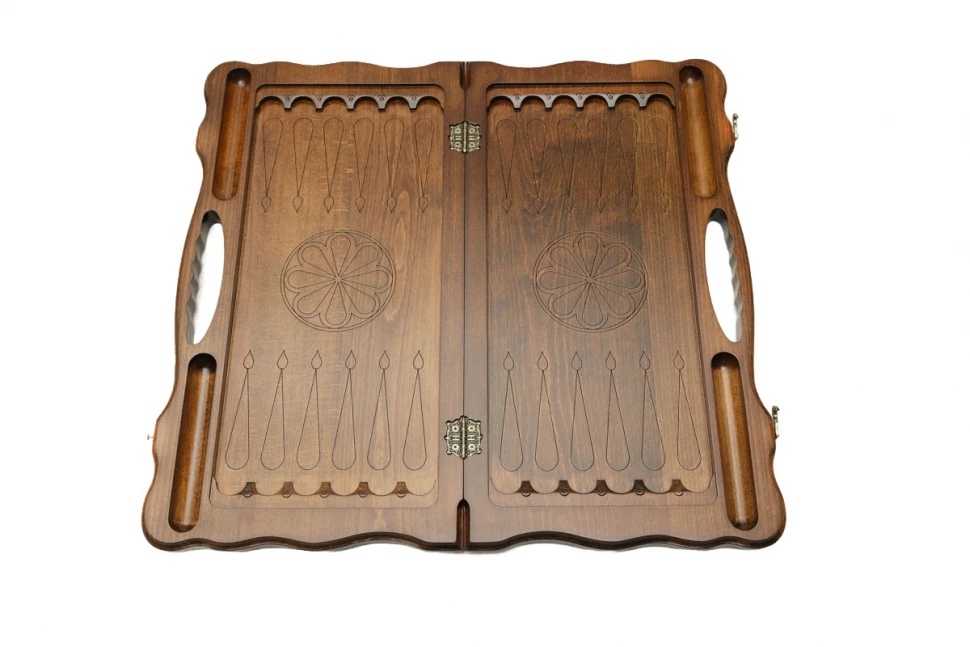 Нарды резные "Орел" с ручкой 60, Haleyan