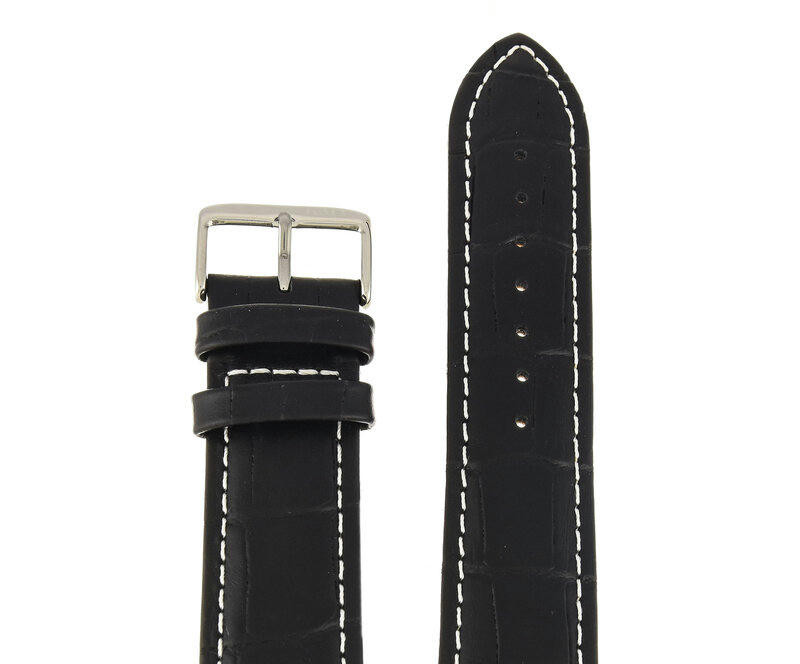 Ремешки "kmv" s-14, 24 р-р, чер. с бел. строчкой, l