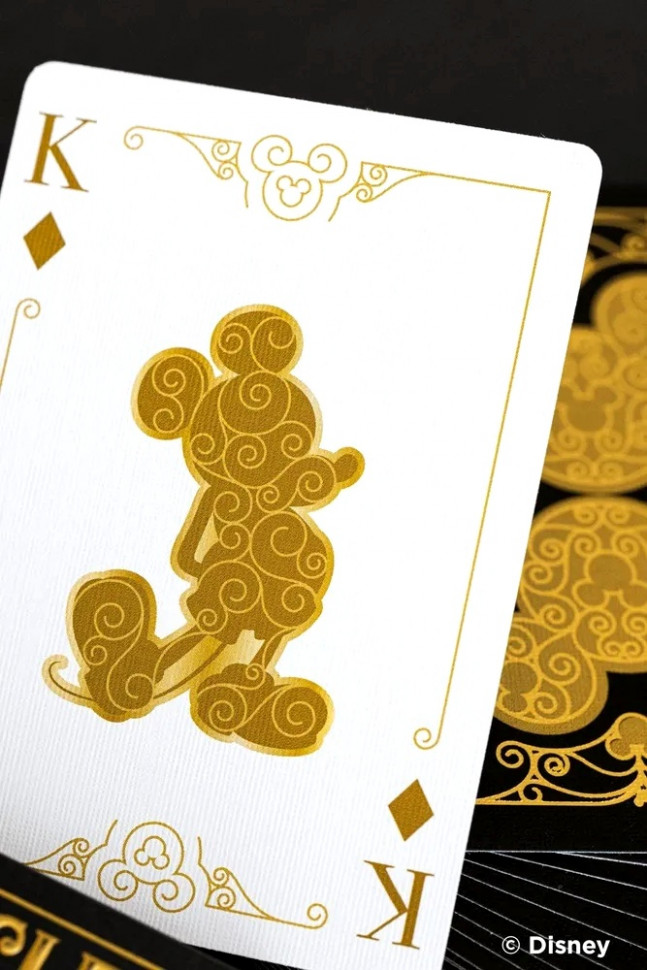 Карты "Bicycle Disney Mickey Standard Index black/gold"