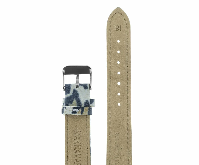 Ремешки maknamara 18 мм бело-беж-чер леопард сереб заст МР-18129