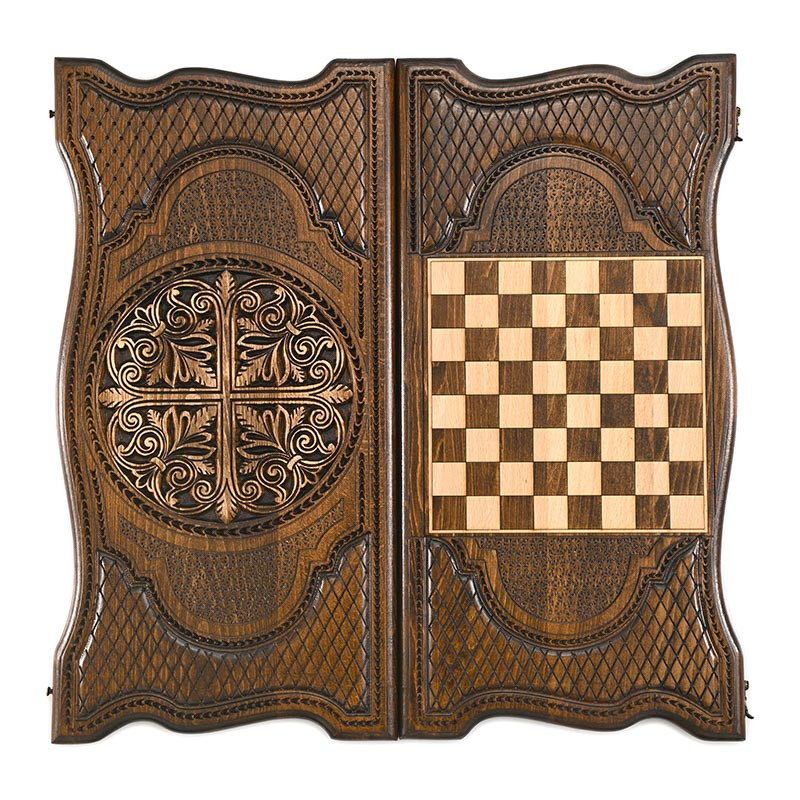 Нарды резные "Армянский узор 4" 60, Ustyan