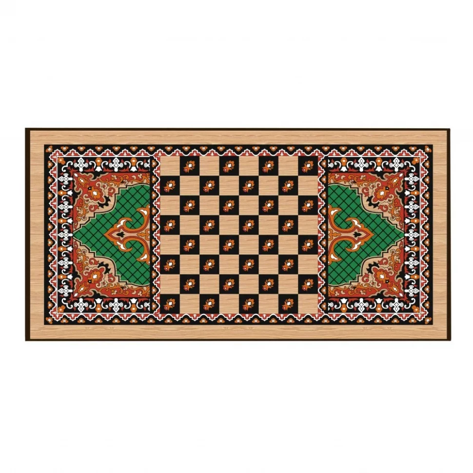 Нарды + Шашки Сирия Зеленые средние (Россия, дерево, 50 см), Partida