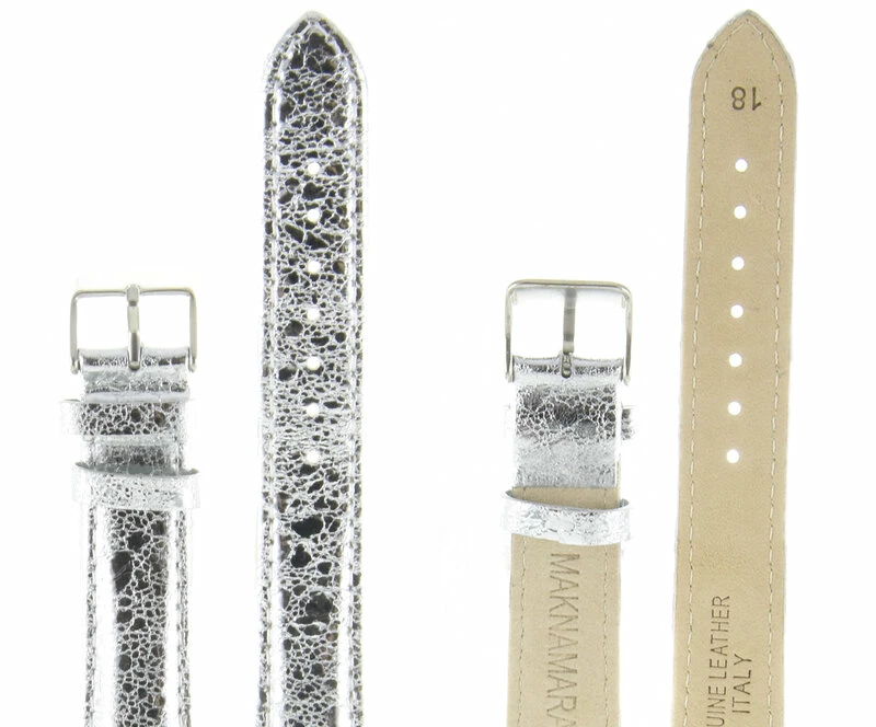 Ремешки maknamara 18 мм змея сереб xl МР18117