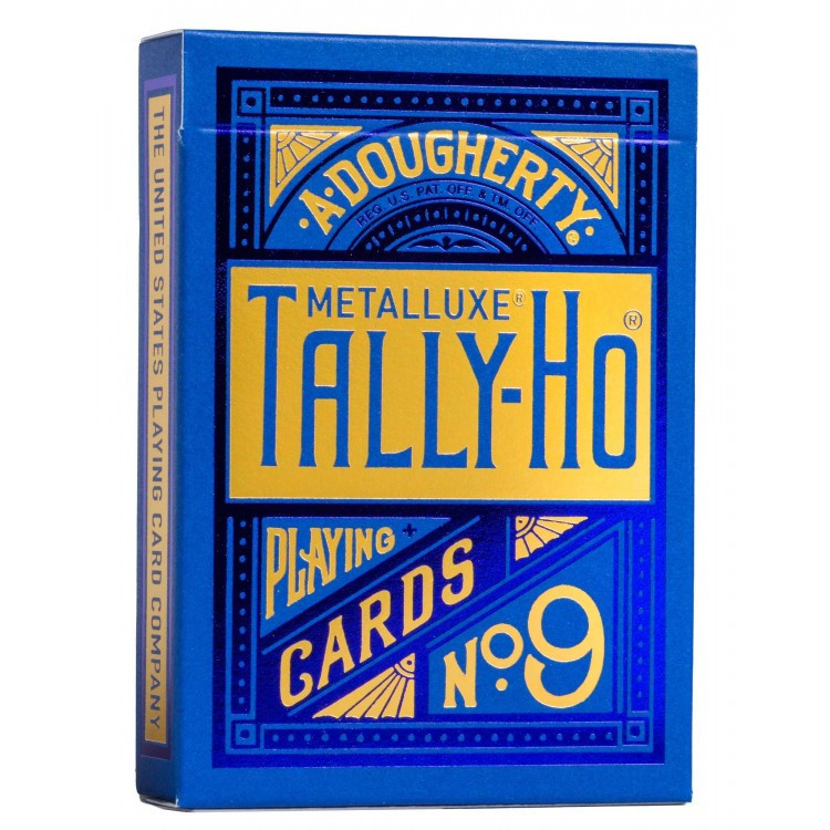 Карты "Bicycle Tally-ho Metal Standard index blue"