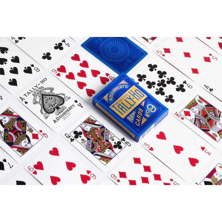 Карты "Bicycle Tally-ho Metal Standard index blue"