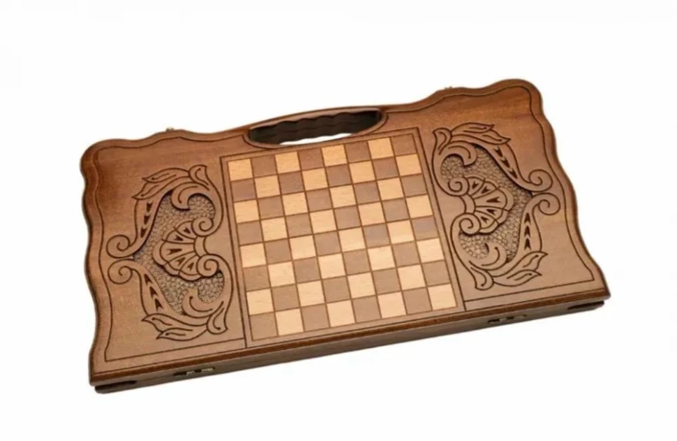 Нарды резные "Всадник" с ручкой, Haleyan