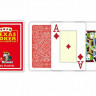 Карты "Modiano Texas Poker" 100% plastic 2 jumbo index red