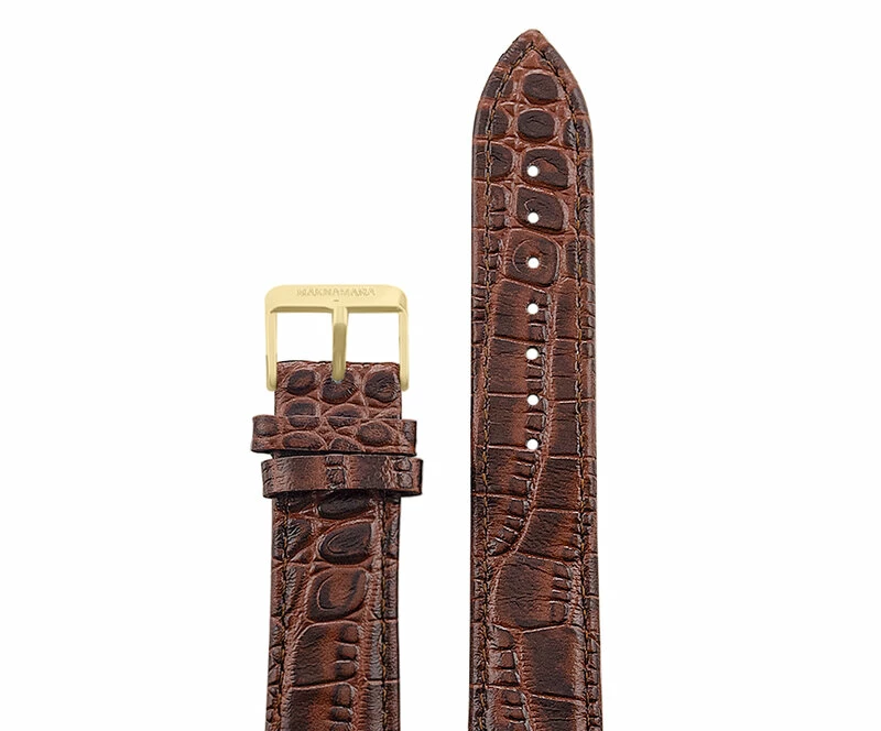 Ремешки maknamara 20 мм т.кор croco (зол.заст) 20060