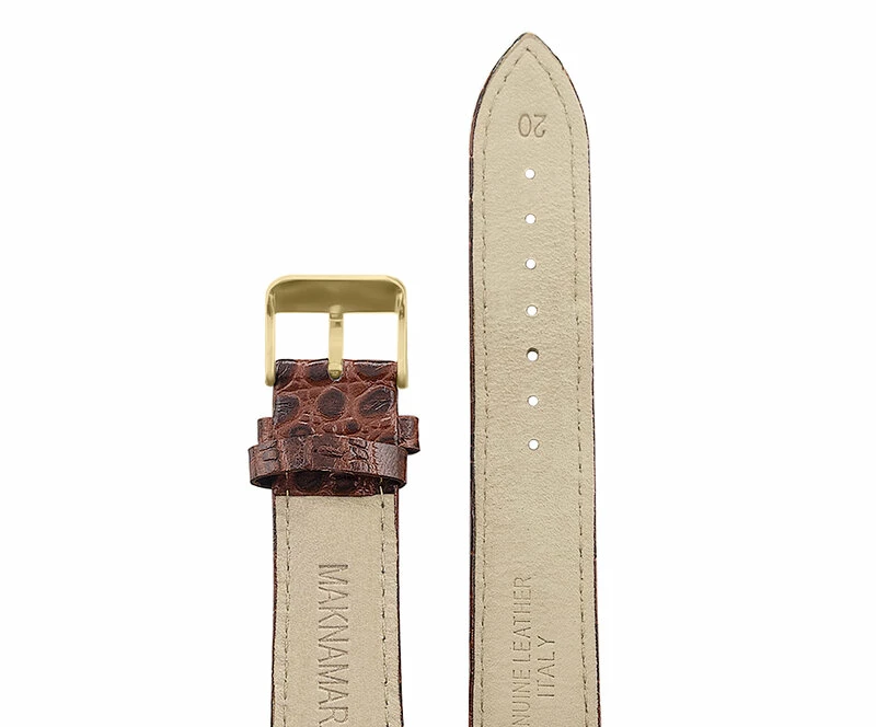 Ремешки maknamara 20 мм т.кор croco (зол.заст) 20060