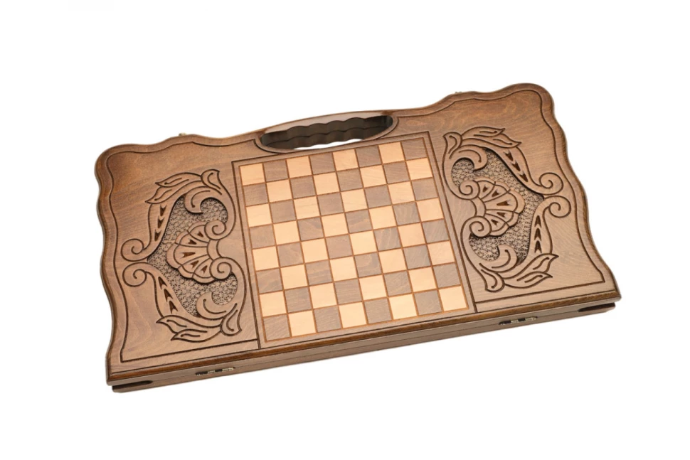 Нарды резные "Эчмиадзин" с ручкой 60, Haleyan