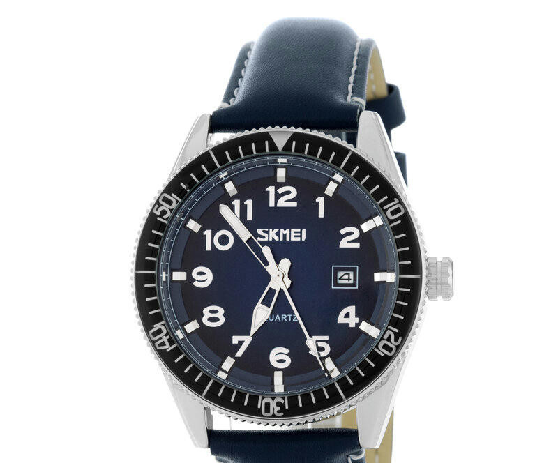 Наручные часы skmei 9232lsibu silver/ blue leather