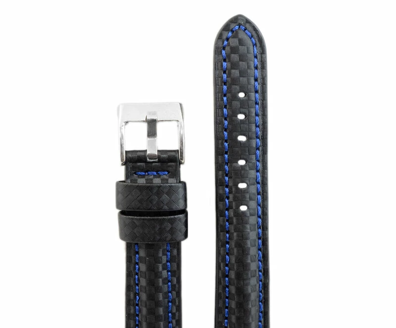 Ремешки "kmv" s-374 (1.5), 18 р-р, чер с син стр.