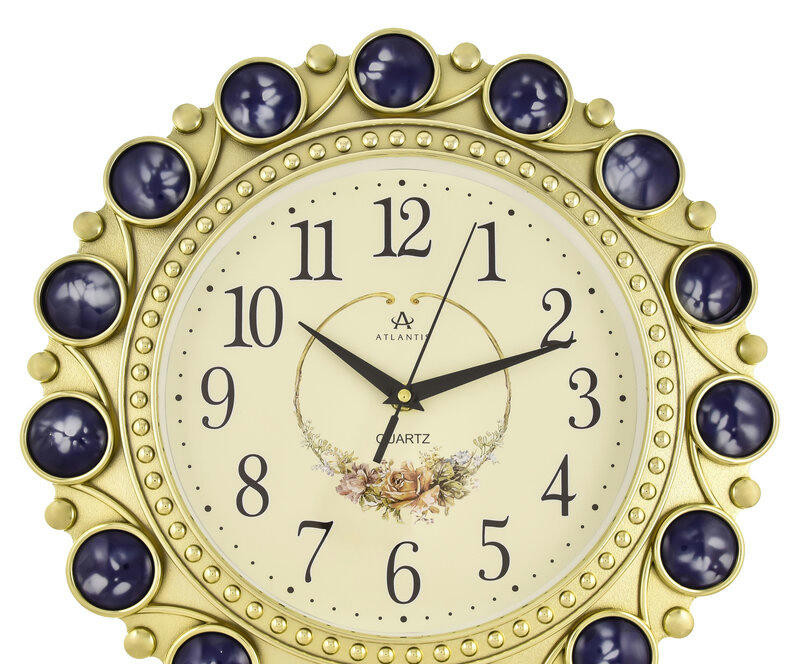 Настенные часы atlantis tld-6998e blue jewelry