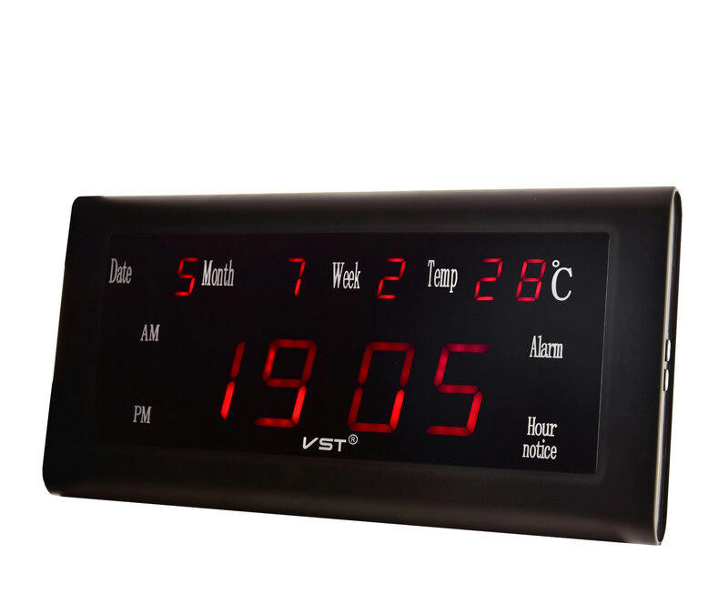 Сетевые часы vst795w-1 220В крас.цифры (дата,температура)+блок