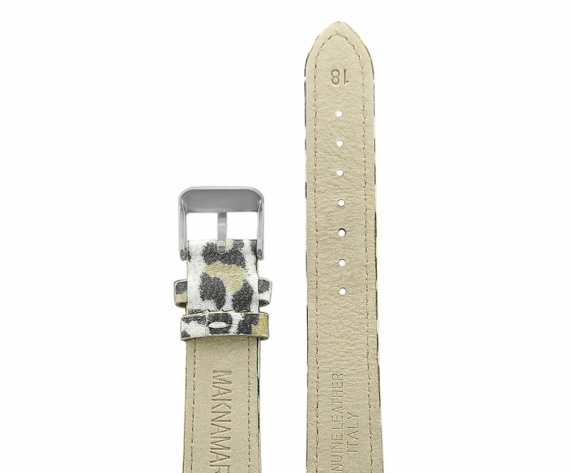 Ремешки maknamara 18 мм леопард (серб.заст) 18129