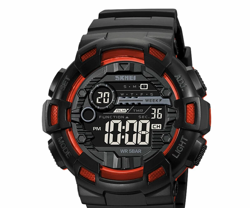 Наручные часы skmei 2110bkog black/orange transparent