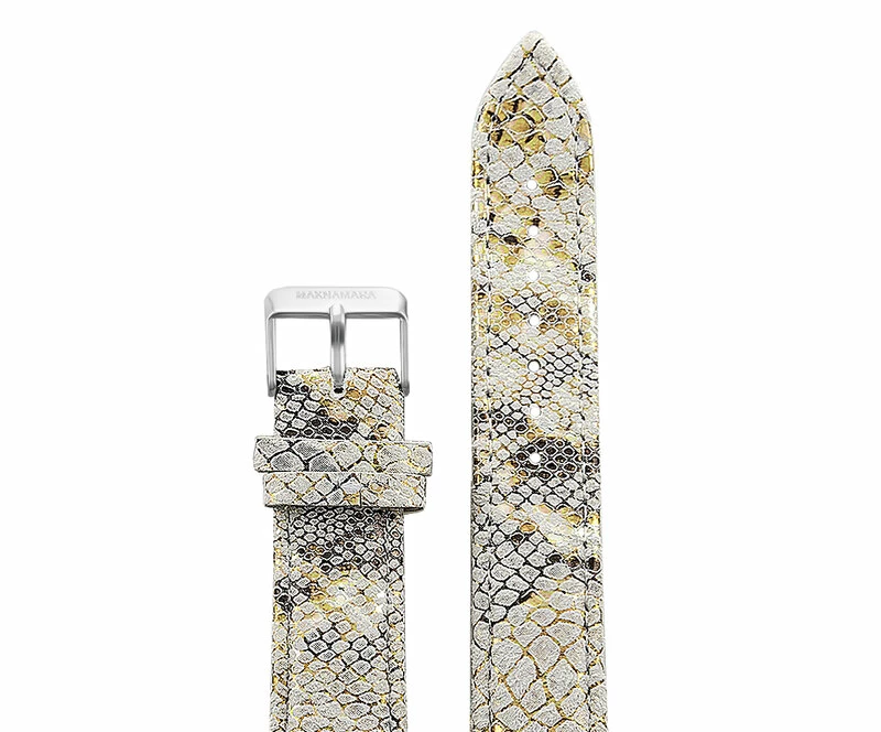 Ремешки maknamara 20 мм жел-чер золото (сер.заст) 20126