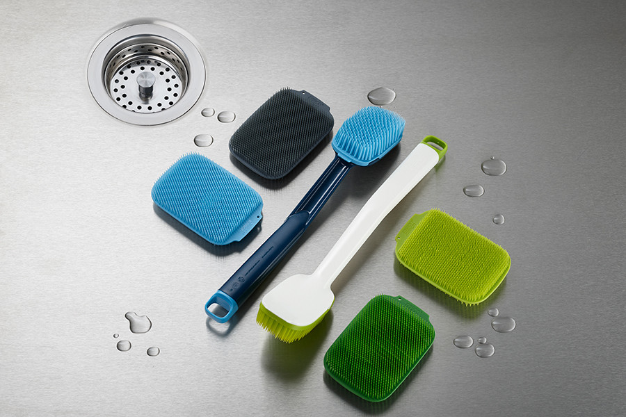 Набор щеток для мытья посуды cleantech, синий, 2 шт.