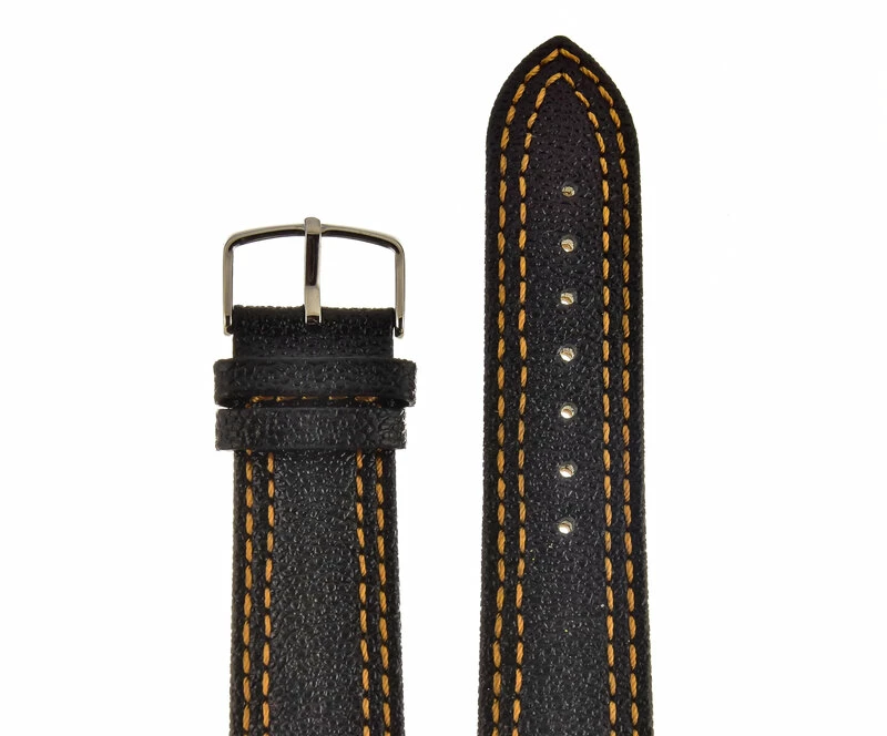 Ремешки velengton 22 черн змея с оранж. строч. сер заст