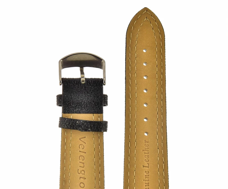 Ремешки velengton 22 черн змея с оранж. строч. сер заст