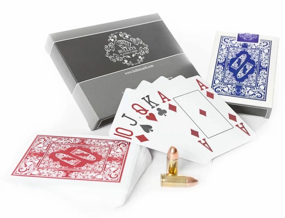 Комплект из двух колод карт "Bullets" 100% пластик