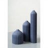 Свеча декоративная синего цвета из коллекции edge, 10,5 см