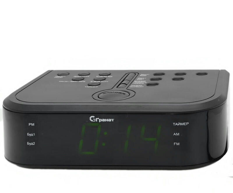 Сетевые часы ГРАНАТ c-0946-Зел будильник сетевой
