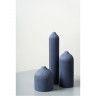 Свеча декоративная синего цвета из коллекции edge, 16,5 см