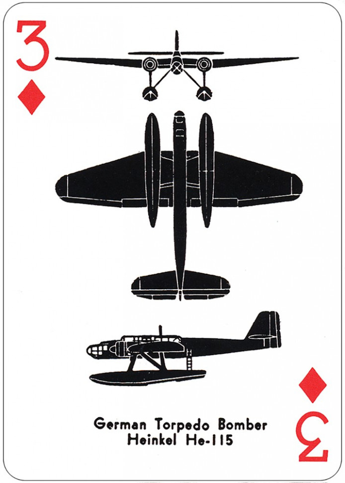 Карты "World War II Airplane Spotter Playing Cards"