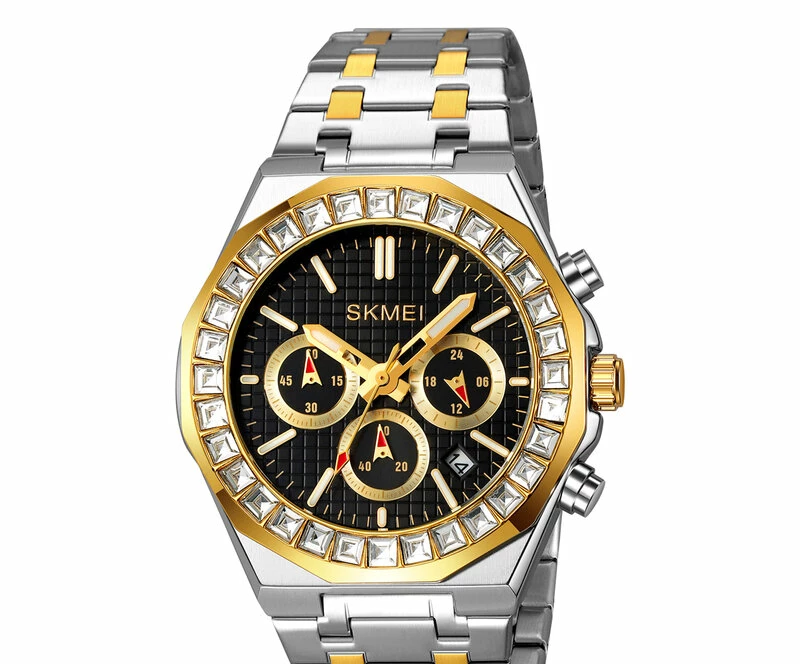 Наручные часы skmei 2380tgdbk silver gold/black