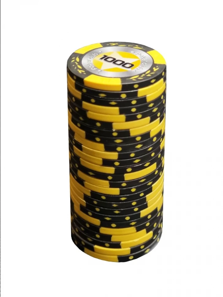 Фишки для игры в покер Black Stars номиналом 1000 (25шт)