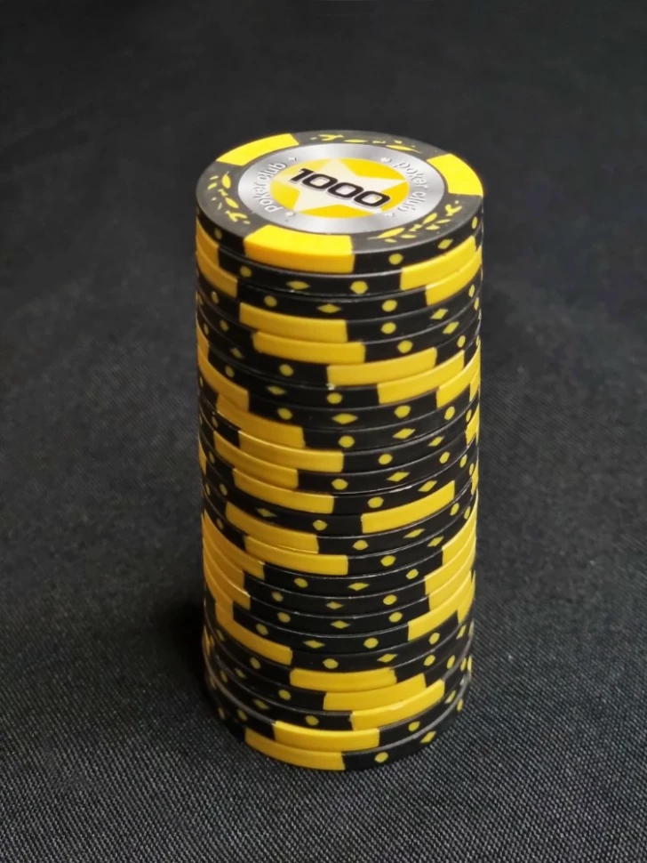 Фишки для игры в покер Black Stars номиналом 1000 (25шт)
