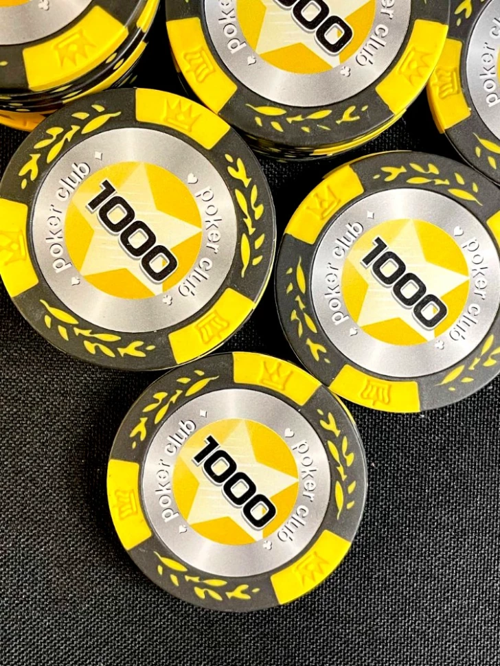 Фишки для игры в покер Black Stars номиналом 1000 (25шт)