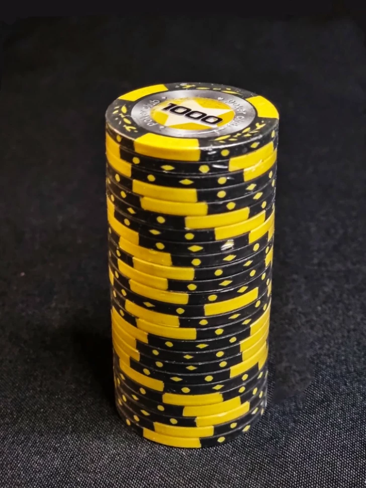 Фишки для игры в покер Black Stars номиналом 1000 (25шт)
