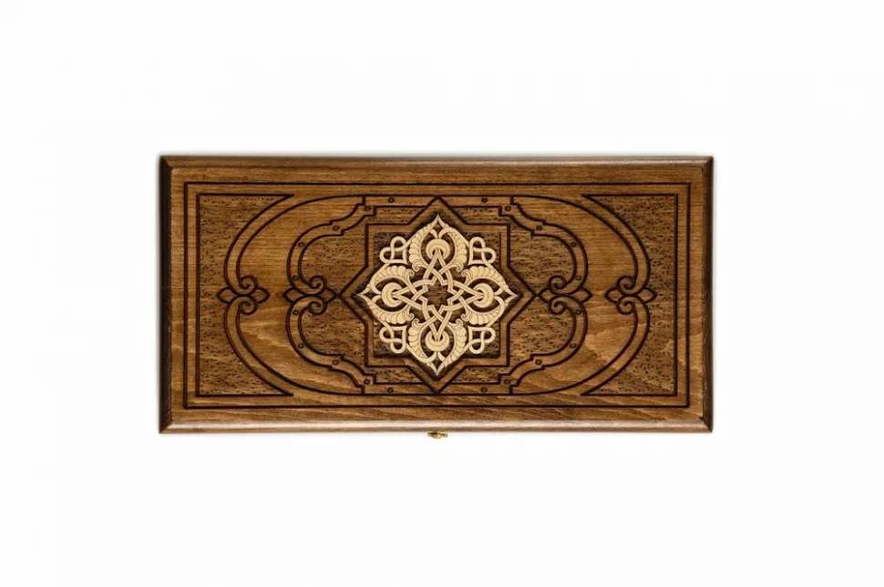 Нарды резные "Золотой узор 3" 40, Mirzoyan