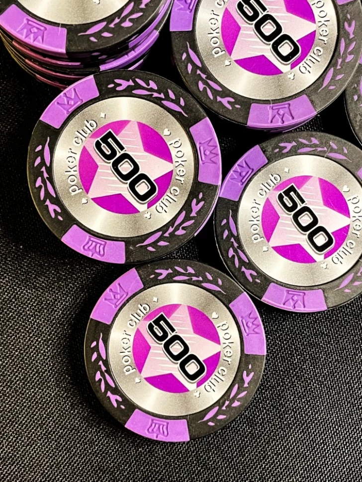 Фишки для игры в покер Black Stars номиналом 500 (25шт)