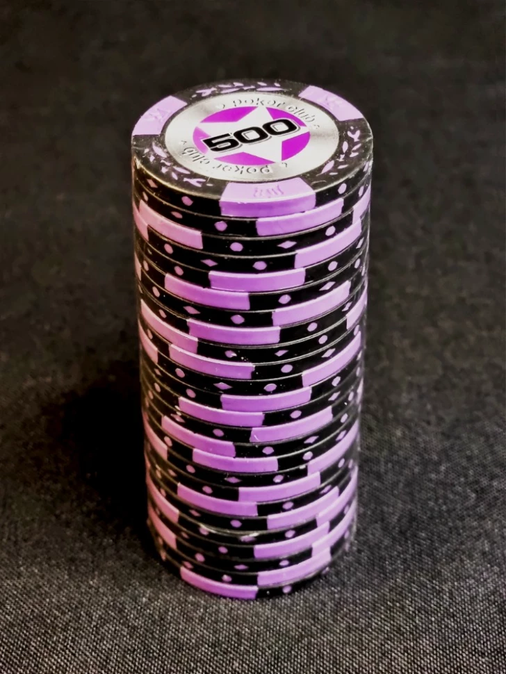 Фишки для игры в покер Black Stars номиналом 500 (25шт)