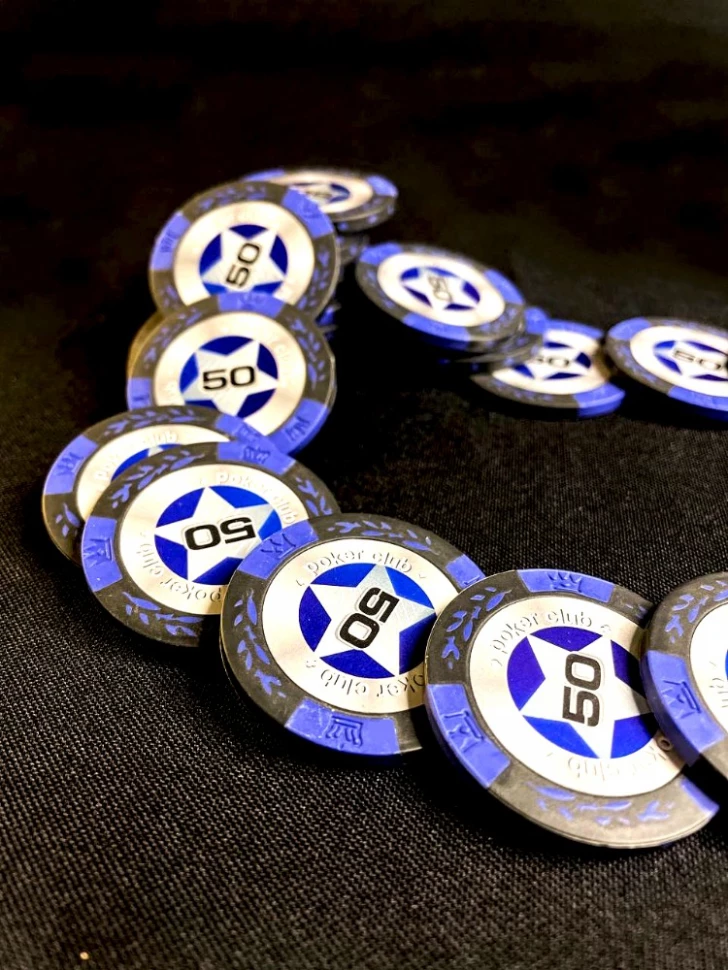 Фишки для игры в покер Black Stars номиналом 50 (25шт)