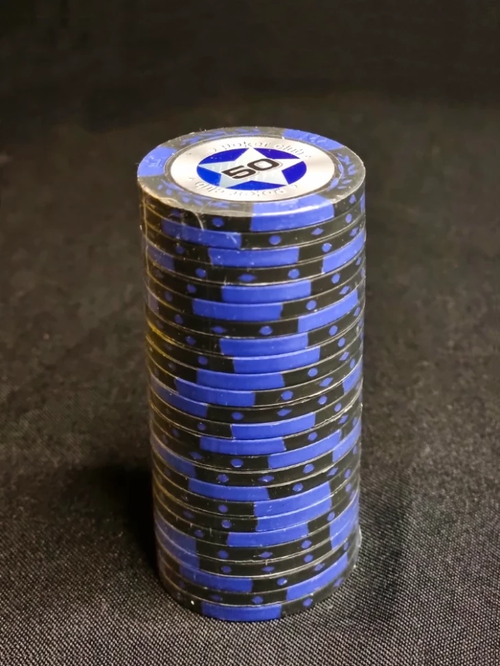 Фишки для игры в покер Black Stars номиналом 50 (25шт)