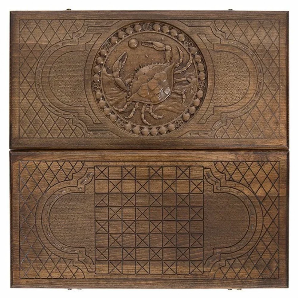 Нарды резные "Зодиак Рак", Ustyan