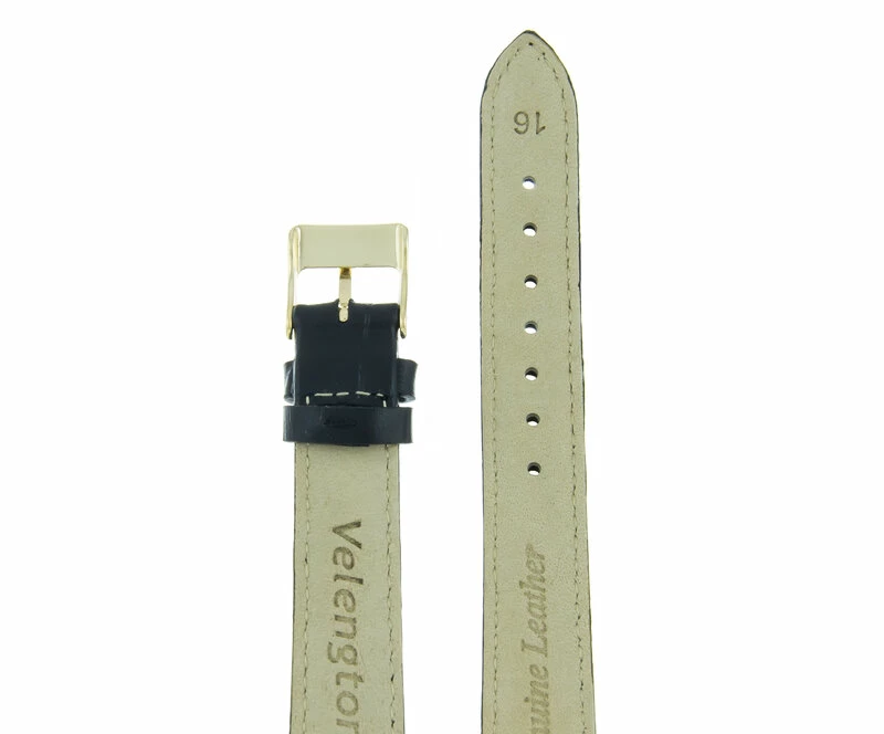 Ремешки velengton 16 черн croco зол заст