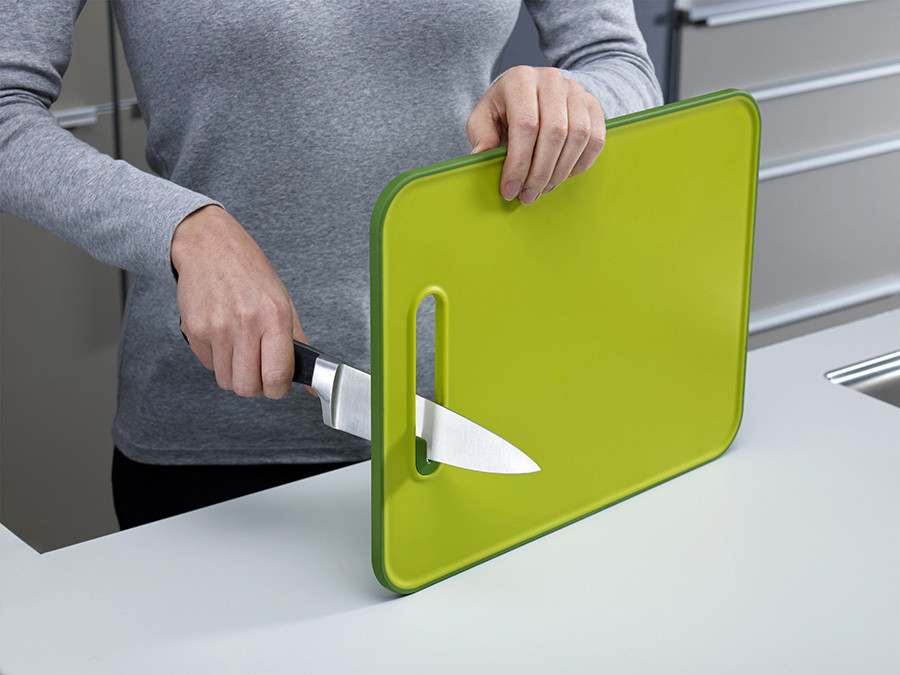 Доска разделочная с ножеточкой slice & sharpen™, 27х37 см, зеленая