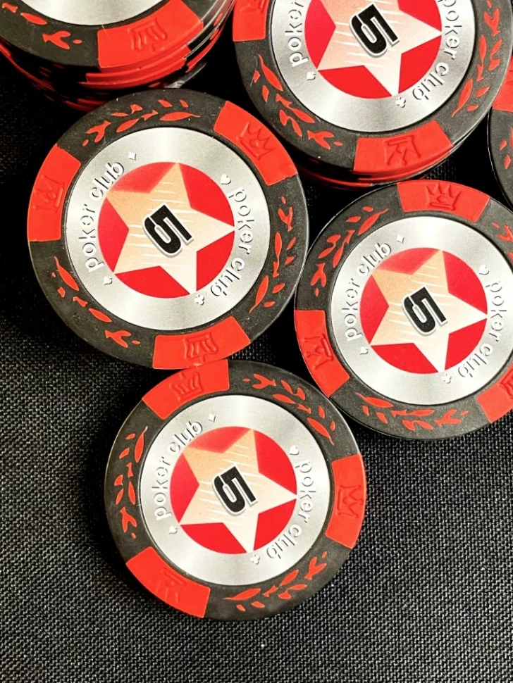 Фишки для игры в покер Black Stars номиналом 5 (25шт)