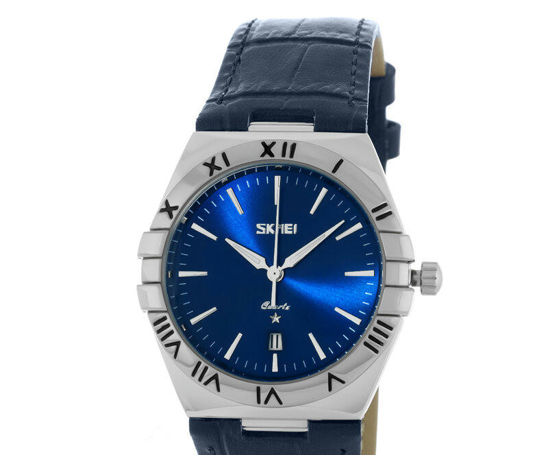 Наручные часы skmei 9257lbu-b blue-leather (man)