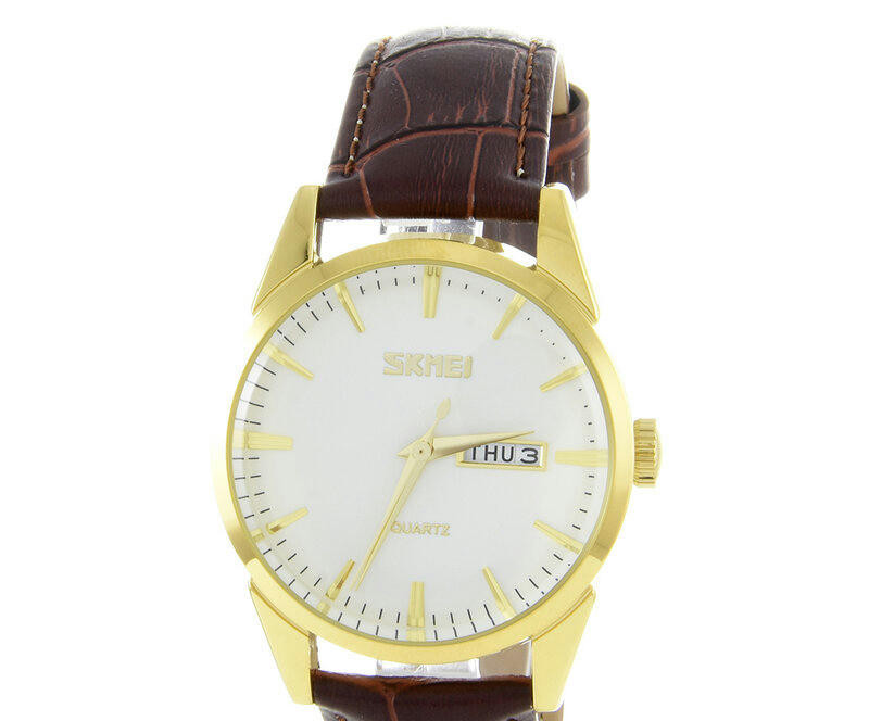 Наручные часы skmei 9073gdwt-b gold/white (men)